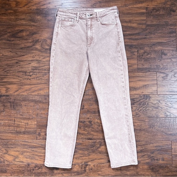 rag & bone • Nina High-Rise Cigarette jean slim straight leg Rose Glitz pink - Picture 2 of 11